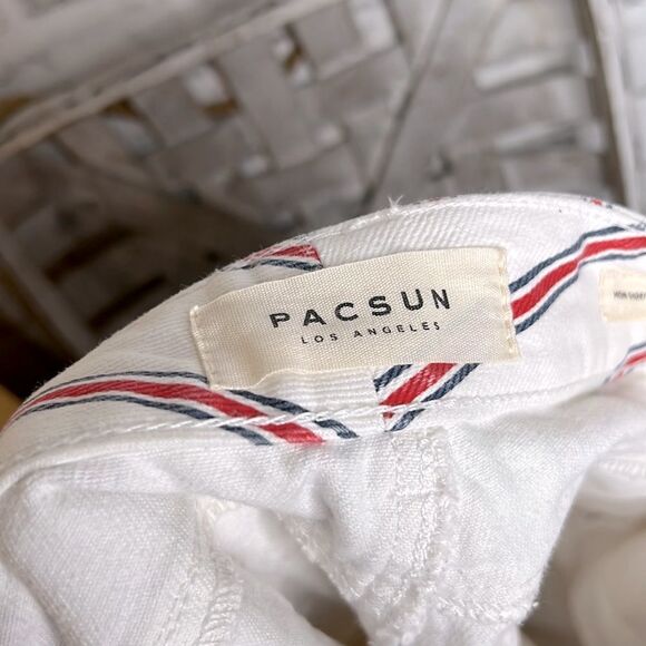 PACSUN Striped Mom Short High Waist Jean Shorts Beach Surf Size 25 - Picture 6 of 8